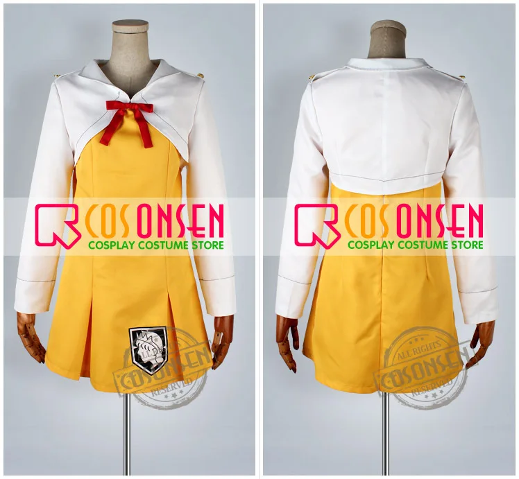 COSPLAYONSEN Anime Attack on Titan Shingeki no School Mikasa Ackerman Uniform Cosplay Costume White Yellow Color | Тематическая