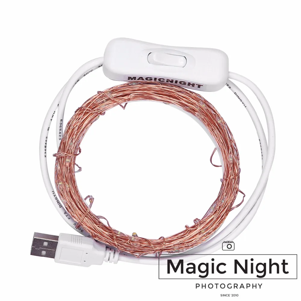 Magicnight 33FT 100 LED светодиодная гирлянда с питанием от USB звездное освещение медный
