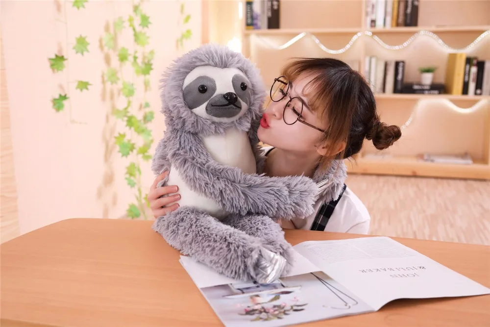 1 шт., 75 см, креативное гигантское моделирование, Kawaii, реалистичное животное Ленивец, плюшевая кукла Bradypod, Игрушки для маленьких детей, рождественские подарки