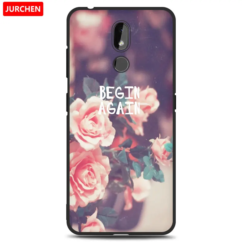 43 Чехол jurchen для Nokia 3,2 силиконовый чехол Мягкие Мультяшные из ТПУ милый цветок собака кошка Ультратонкий чехол для Nokia 3,2 Nokia3.2Back Cover - Цвет: 43