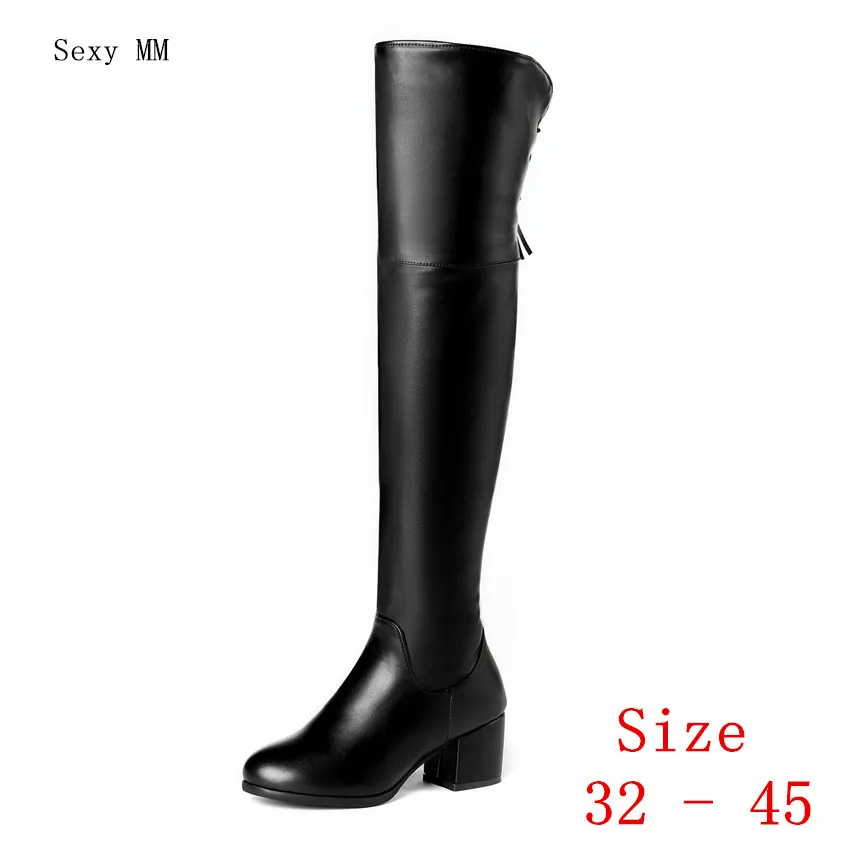 

Spring Autumn Winter Women Over the Knee Boots High Heel Woman Thigh High Long Boots Small Plus Size 32 33 - 40 41 42 43 44 45