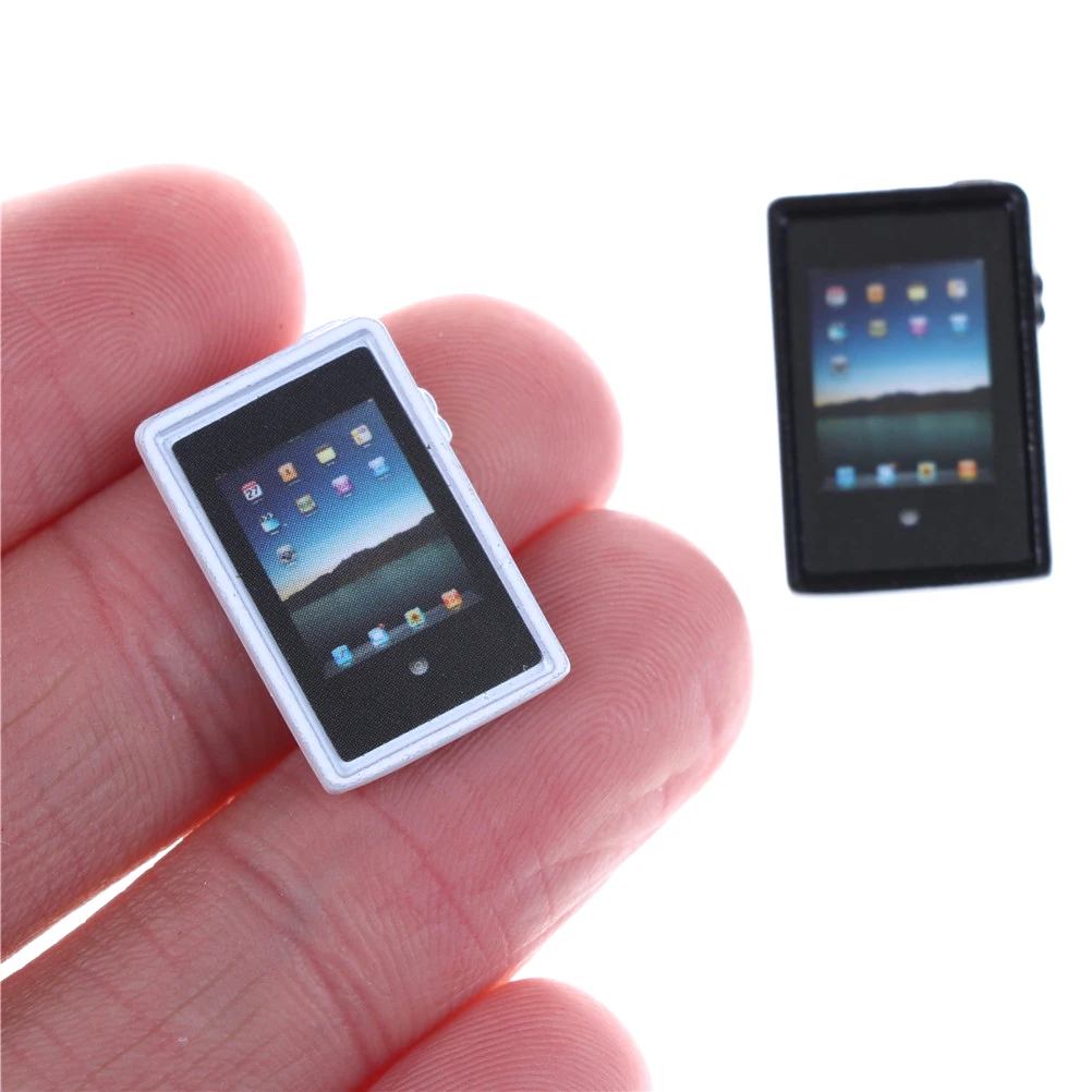 1/6 /1:12 Dollhouse Miniature Scale Dolls Laptop Computer Tablet PC Model Alloy White Black Color | Игрушки и хобби