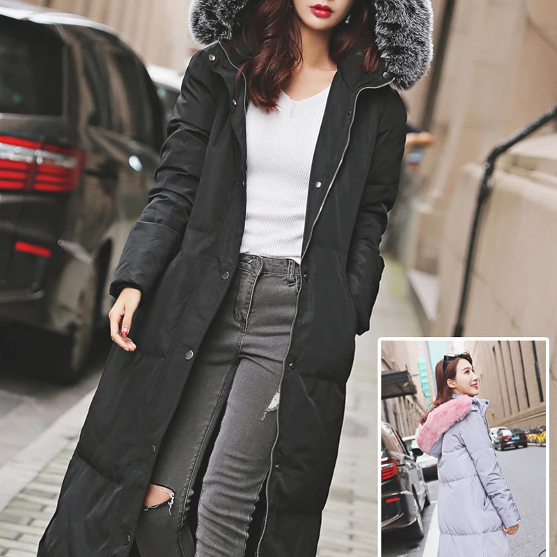 Зимние пальто высокое качество 2017 Женская Длинная зимняя куртка женские