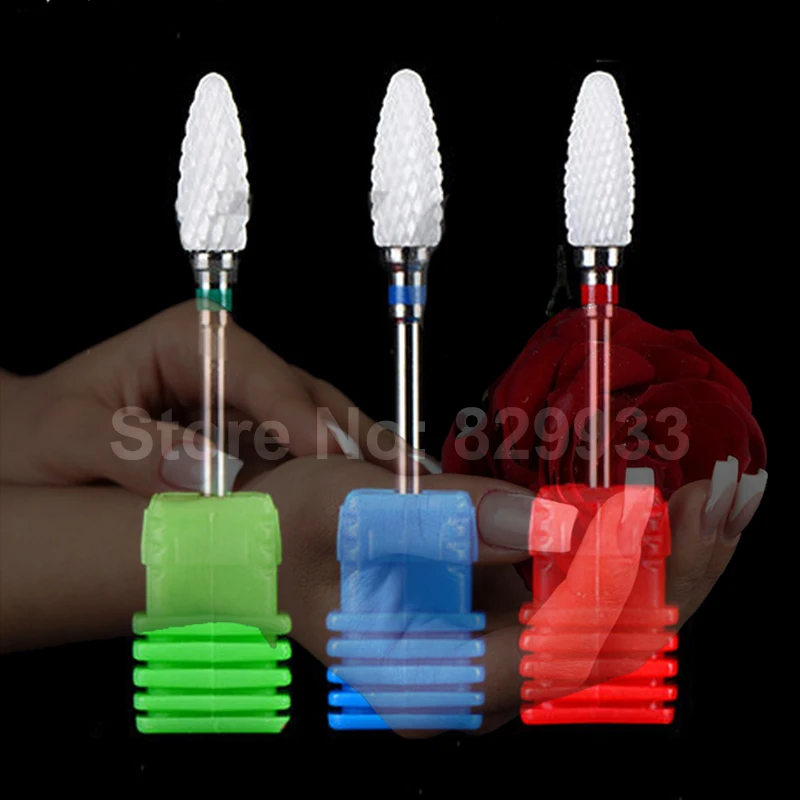 Foot Cutter Nail Ceramic Drill Burr Bits White Chiropody Podiatry Manicure Pedicure Art Salon Cuticle Cleaner Tools | Красота и