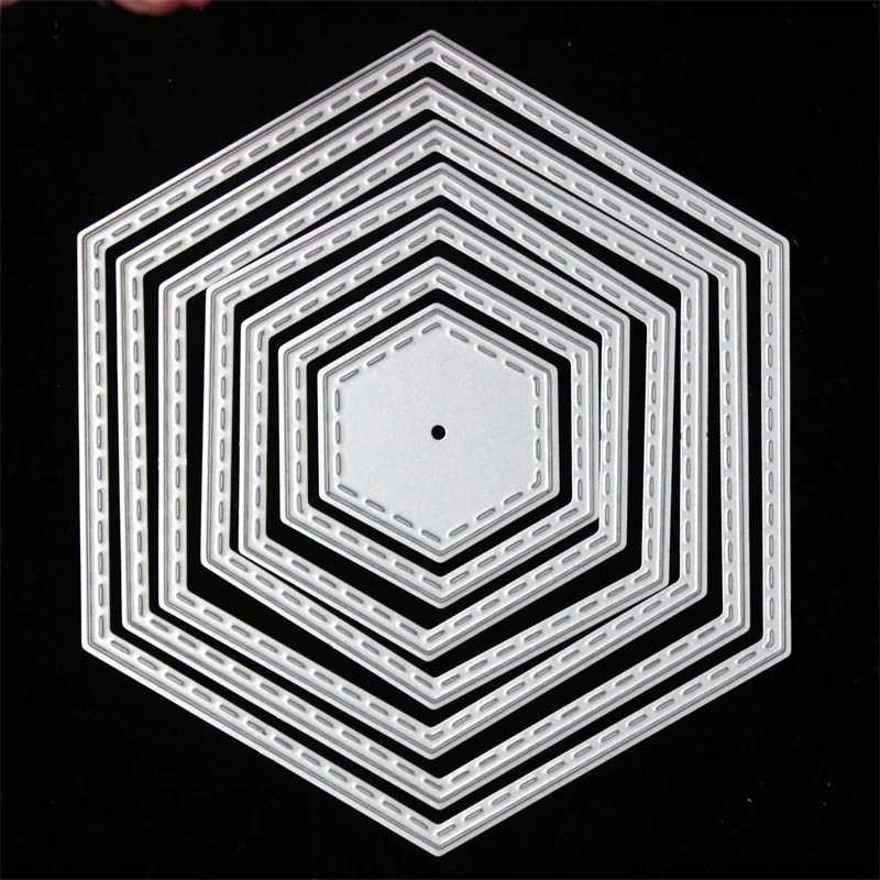 Шестигранные металлические высечки для скрапбукинга папка тиснения подходит