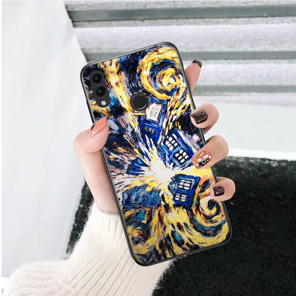 Силиконовый чехол Tardis Box Doctor Who для Huawei honor 6A 7A Pro 7X 8 Lite 8A 8X 8C 9 Note 10 View 20 20S 9X