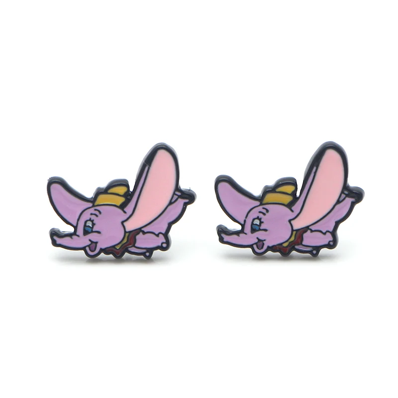 V148 1 пара Dumbo стежка Красивая серьга в ухо серьги для женщин мультфильм Шпильки Модные ювелирные изделия гипоаллергенно подарки для детей