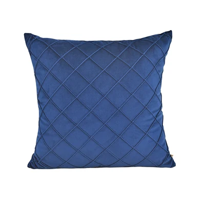 navy blue Роскошное стеганое бархатное покрытие для подушки декоративная серая синяя наволочка домашний декор Геометрическая Подушка 32x50 см наволочка - Color: navy blue