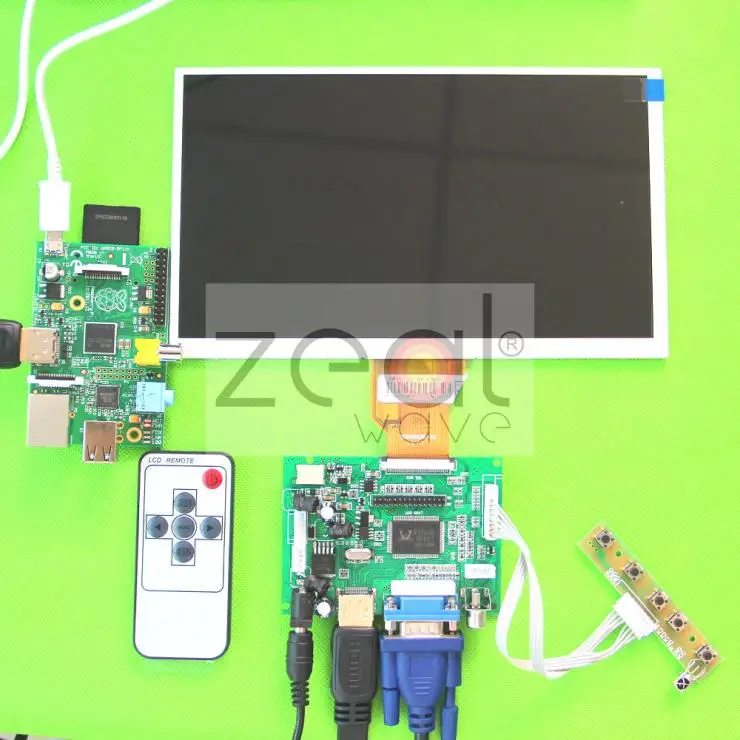 50pin HDMI VGA + 2AV Реверсивный пульт дистанционного управления 9 дюймов AT090TN10 800x480 ЖК