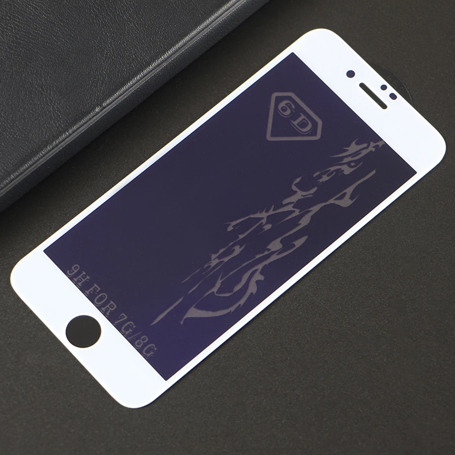 Закаленное стекло 6D с защитой от фиолетового и синего лучей для iPhone XS MAX XR X 6 6s 7 8 Plus