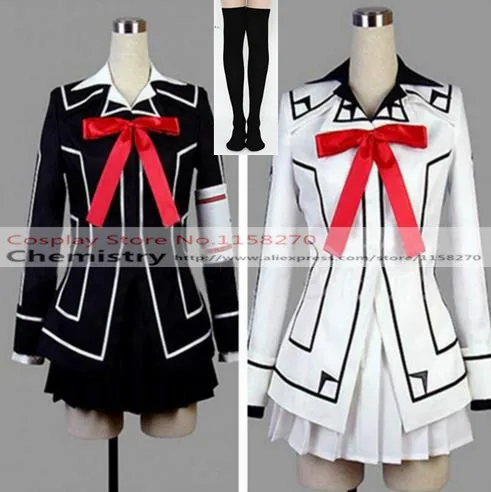 Костюм Рыцаря вампира для косплея белая или черная женская одежда с крестом Юки