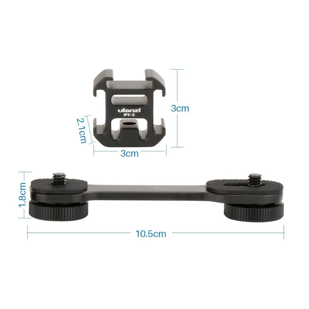 DJI Osmo Mobile 2 аксессуары тройное Крепление-адаптер для горячего башмака микрофон удлинитель кронштейн для vimble 2 Zhiyun Smooth 4 Crane 3 2