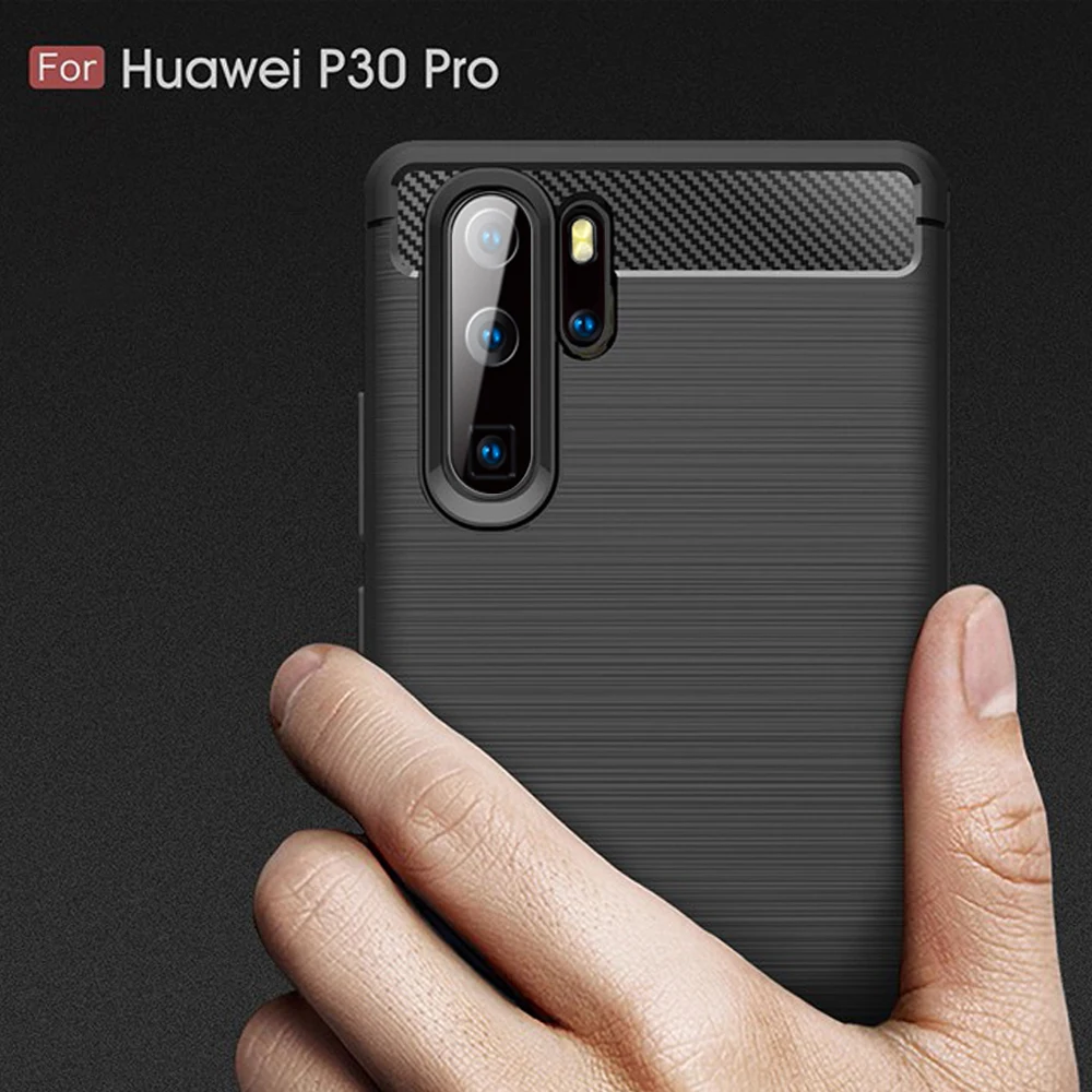 Для Huawei P30 Lite чехол из углеродного волокна противоударный чехол для телефона для Huawei P 30 Lite P30 Pro Чехол полная защита бампер