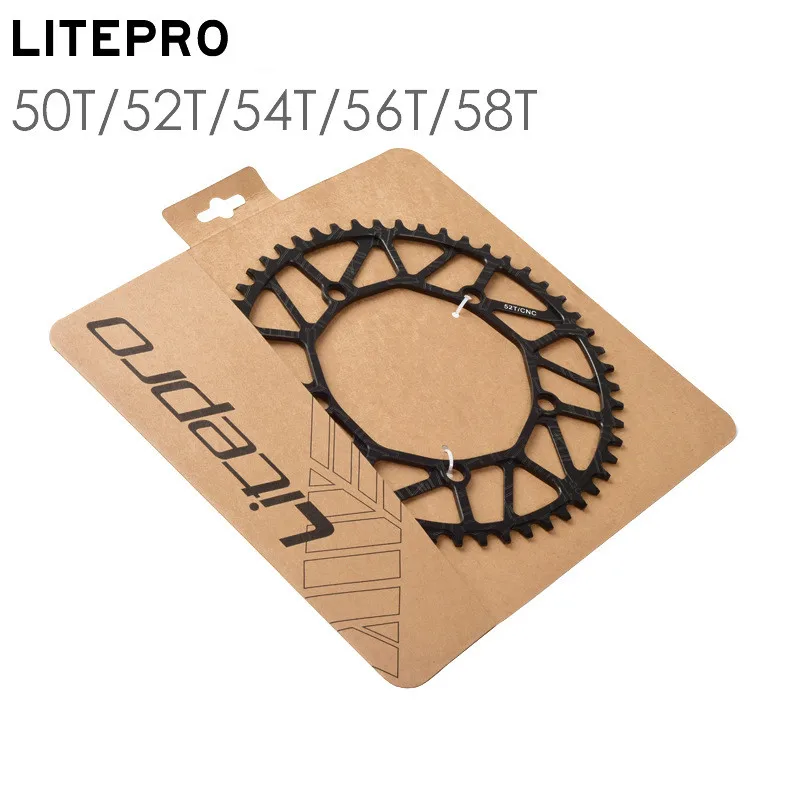 Litepro 8 9 10 скоростной полый CNC сплав одиночный диск 130bcd дорога Biclcye складной