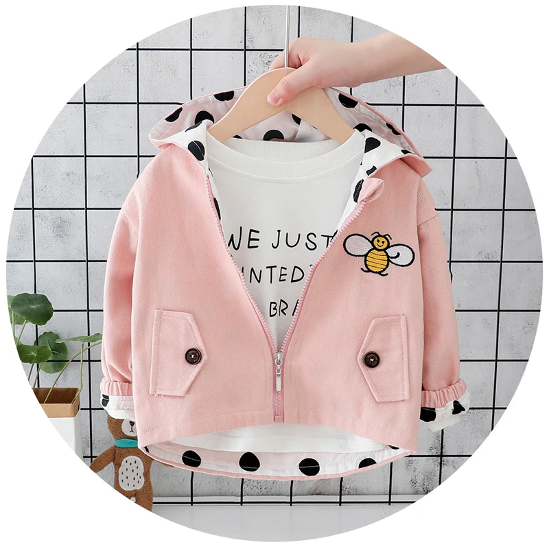 Пальто на молнии для мальчиков и девочек Одежда младенцев куртка с длинными