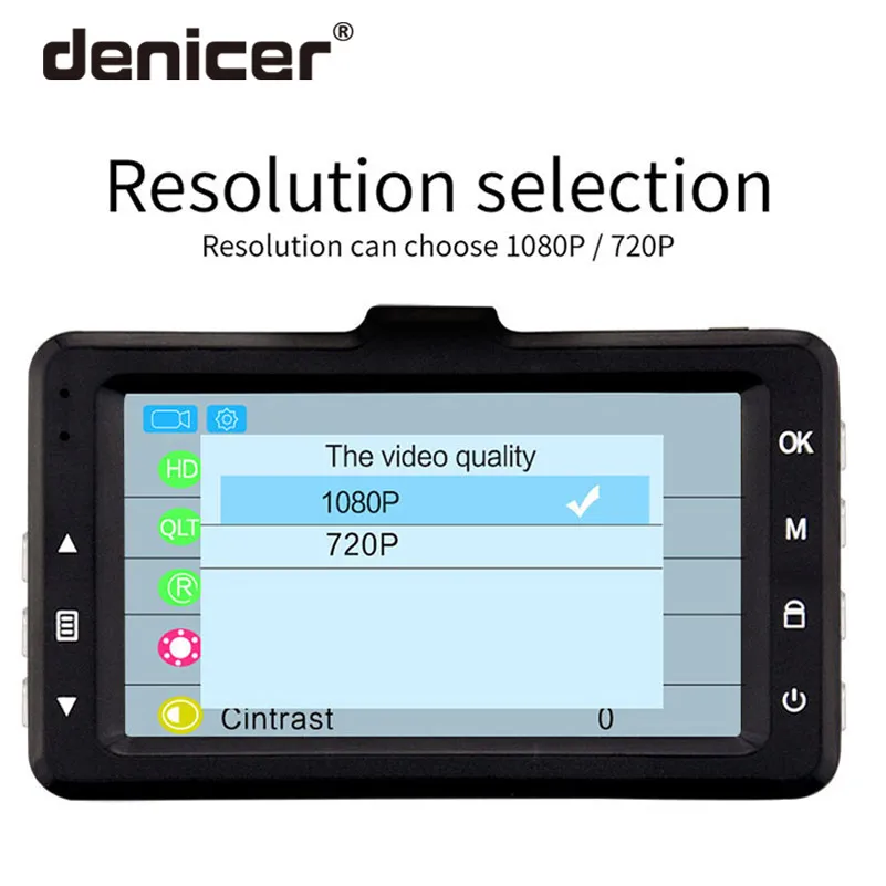 Denicer Dash Cam 3 0 дюймовый экран камера Full HD 1080P Автомобильный регистратор видео