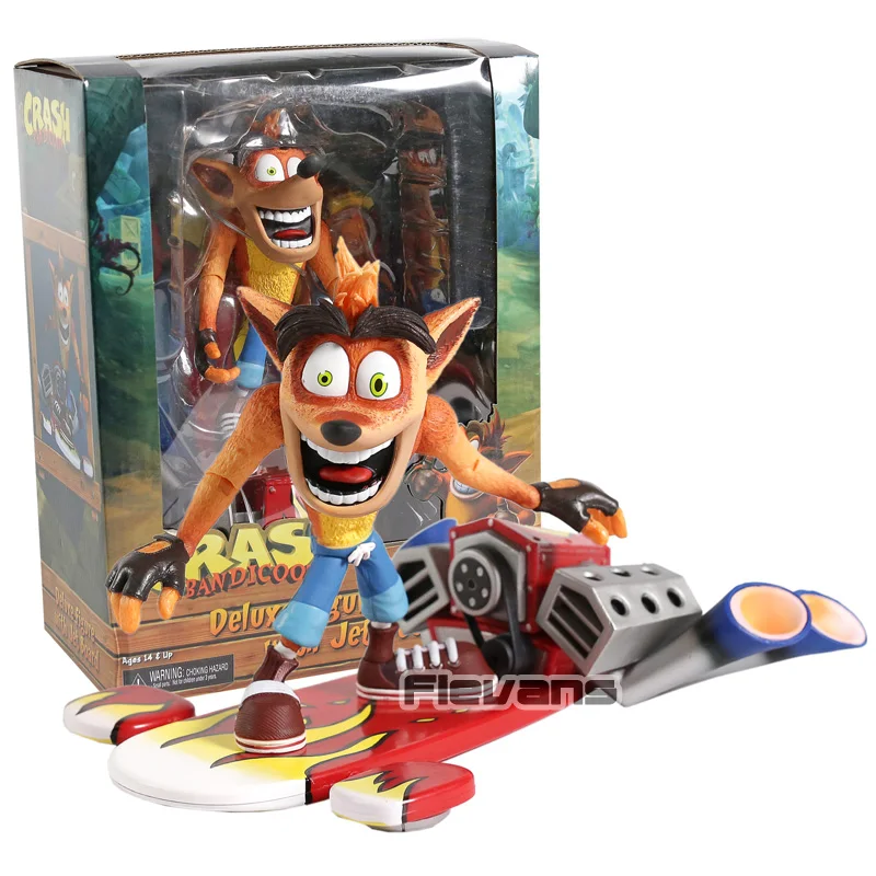 A box NECA Crash Bandicoot с реактивной доской ПВХ фигурка Коллекционная модель игрушки - Цвет: A box