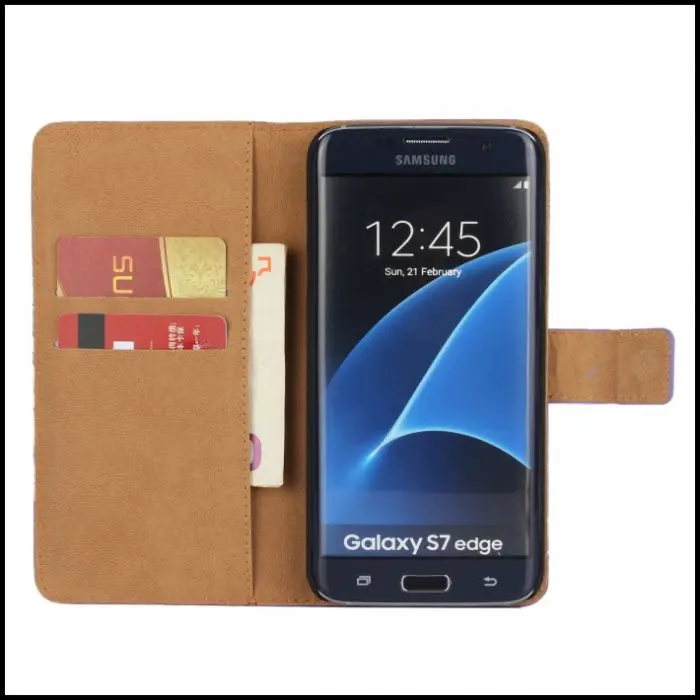Обложка книги чехол для Samsung Galaxy S7 Edge кожаный бумажник Стенд мобильного телефона