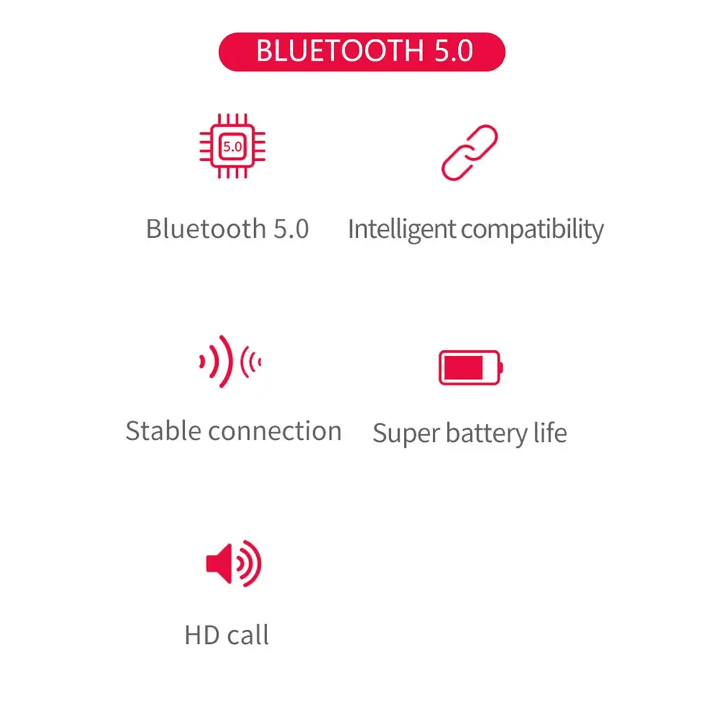 Bluetooth наушники 3D стерео звук беспроводные гарнитура с двойным микрофоном