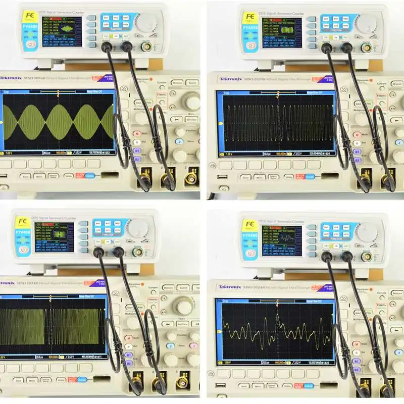 FY6800 60 МГц DDS двухканальный функция генератор сигналов произвольной формы генератор 250MSa/s 14 бит частотомер VCO
