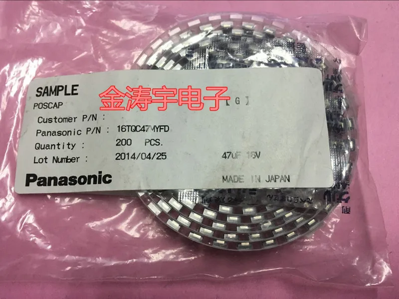 

Оригинальный новый 100% танталовый конденсатор 16tqc47fd 16TQC47M 47 мкФ 16V D Тип ESR:55 миллиес Ом (индуктор)