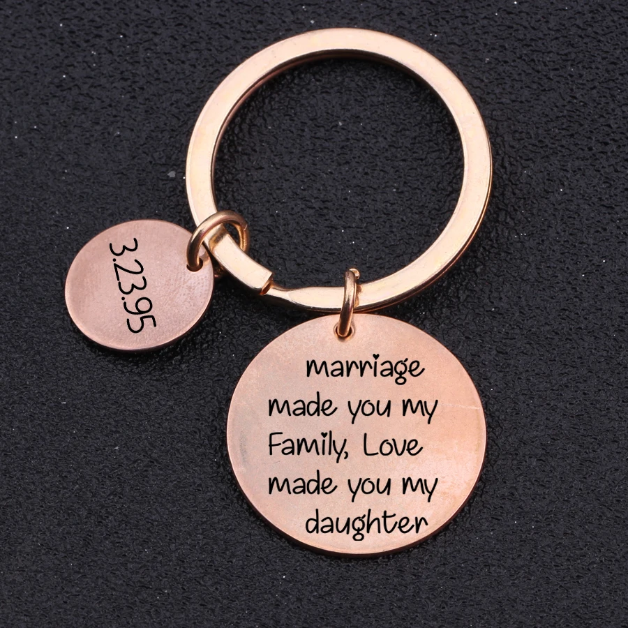 Индивидуальный брелок ручной штампованный подарок для дочери Ювелирная мода 3