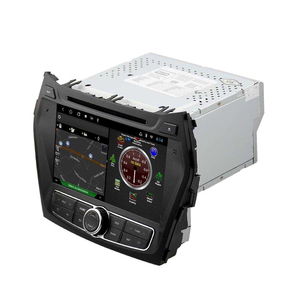 EKIY " 2 Din Android 8.1.0 автомобильный DVD мультимедийный плеер для hyundai Santa Fe IX45 Авто gps Navi Радио стерео Музыка Аудио головное устройство
