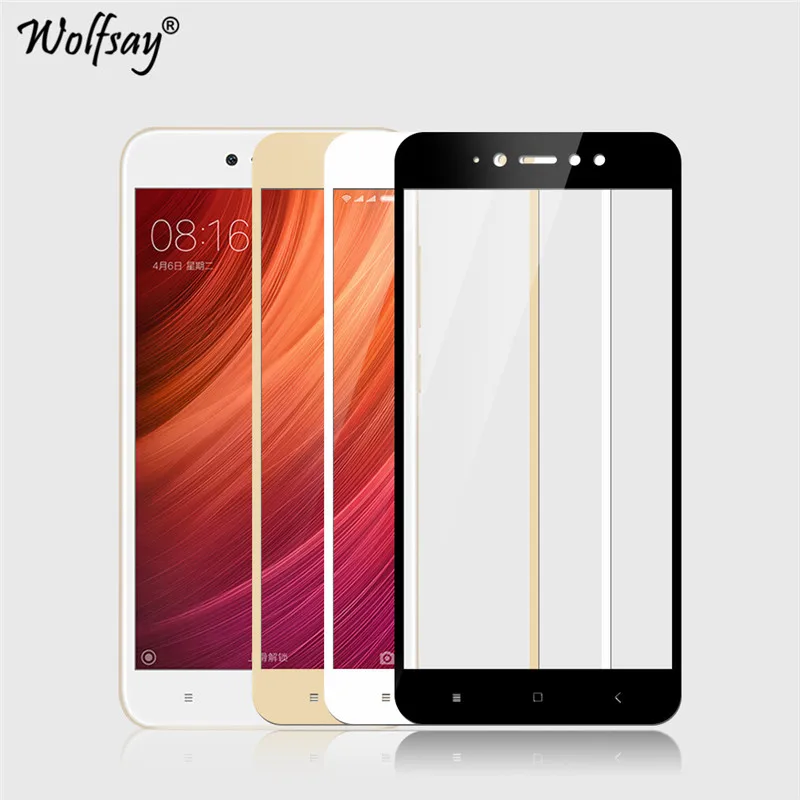 Полное покрытие закаленное стекло Xiaomi Redmi Note 5A Prime Защитная пленка для экрана 9H