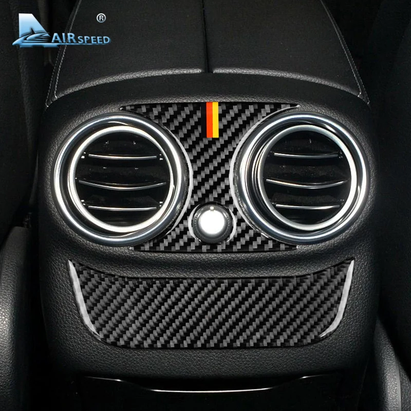 Аксессуары Airspeed для Mercedes Benz W205 C Class C180 C200 C300 GLC Углеволокно Задняя накладка на