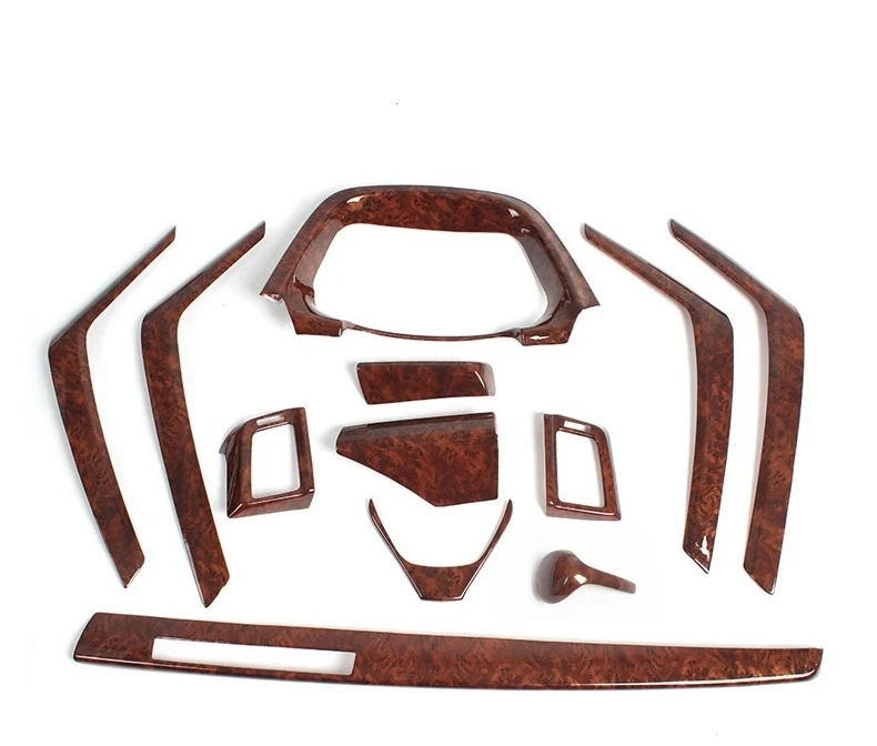 For Toyota RAV4 RAV 4 Wood Grain Color Dash Cover Gear Panel Trim Kit Full Set car styling Interior decoration