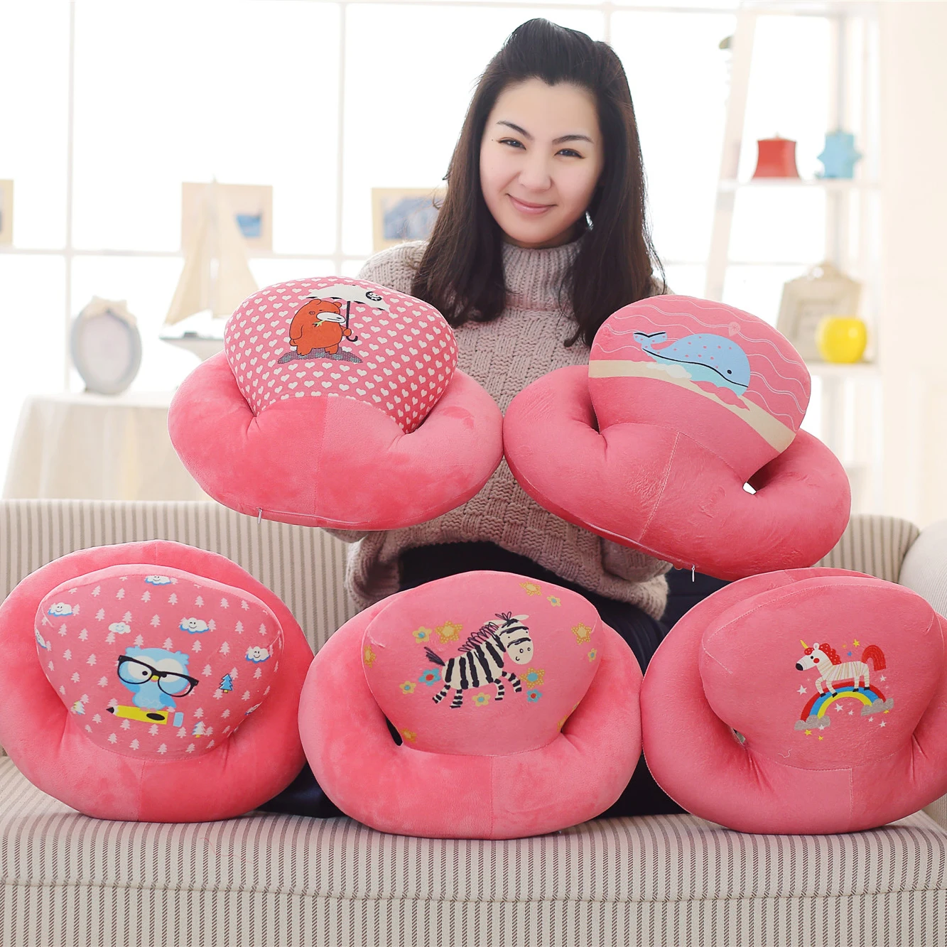 Новая модная летняя Весенняя плюшевая подушка игрушки мягкая хлопковая набивная