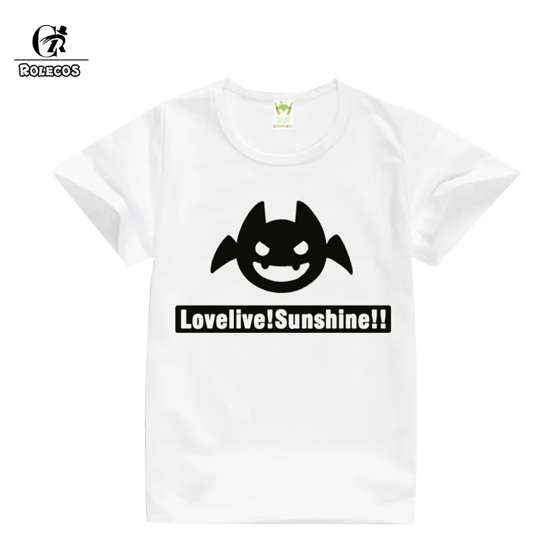 ROLECOS Lovelive костюмы для косплея белая футболка LoveLive! Хлопковая рубашка с