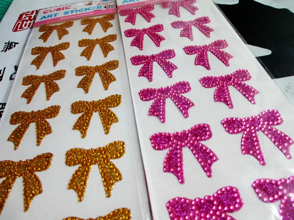 

New Design Bowknot Rhinestone Stickers Wholesale Decorative Jewelry Self-adhesive Stickers Free Shipping