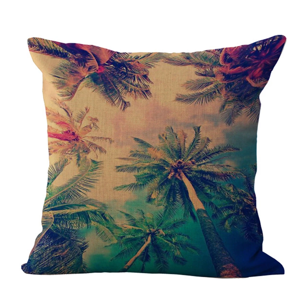 

Hawaii Coconut Tree Throw Pillow Case Square Cover Home Office Warm