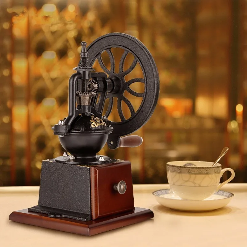 売却 高品質のヨーロピアンスタイルのコーヒーグラインダー,レトロスタイルのコート,手動フライス盤,アートワーク,家庭用