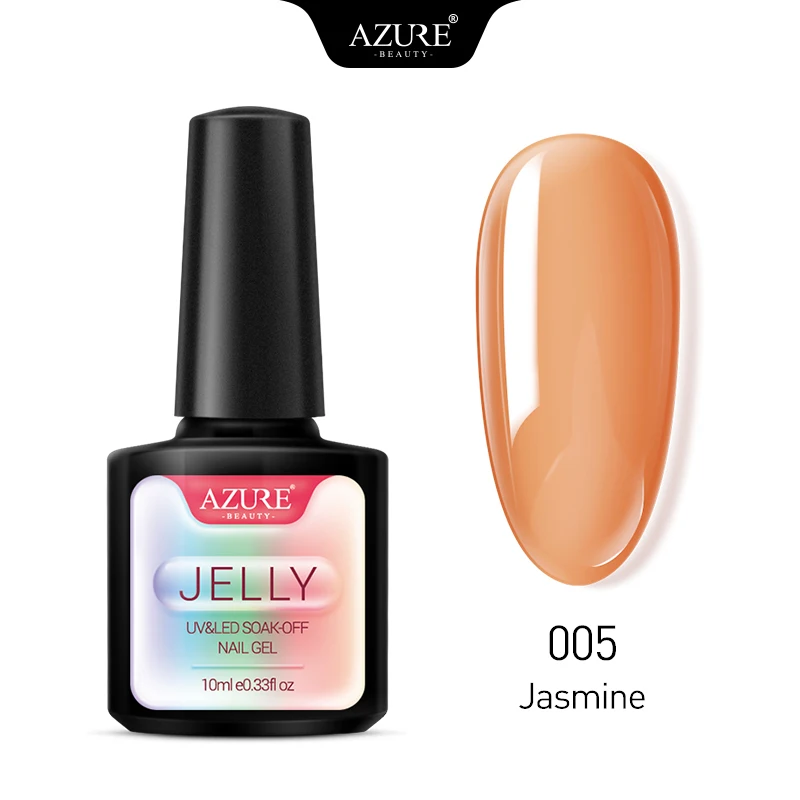 005 Jasmine Azure beauty, новинка, 10 мл, летняя серия, Желейный цвет, гель, Желейный лак для ногтей, УФ Гель-лак, замачиваемый, УФ светодиодный, Полупостоянный гель для дизайна ногтей - Цвет: 005 Jasmine