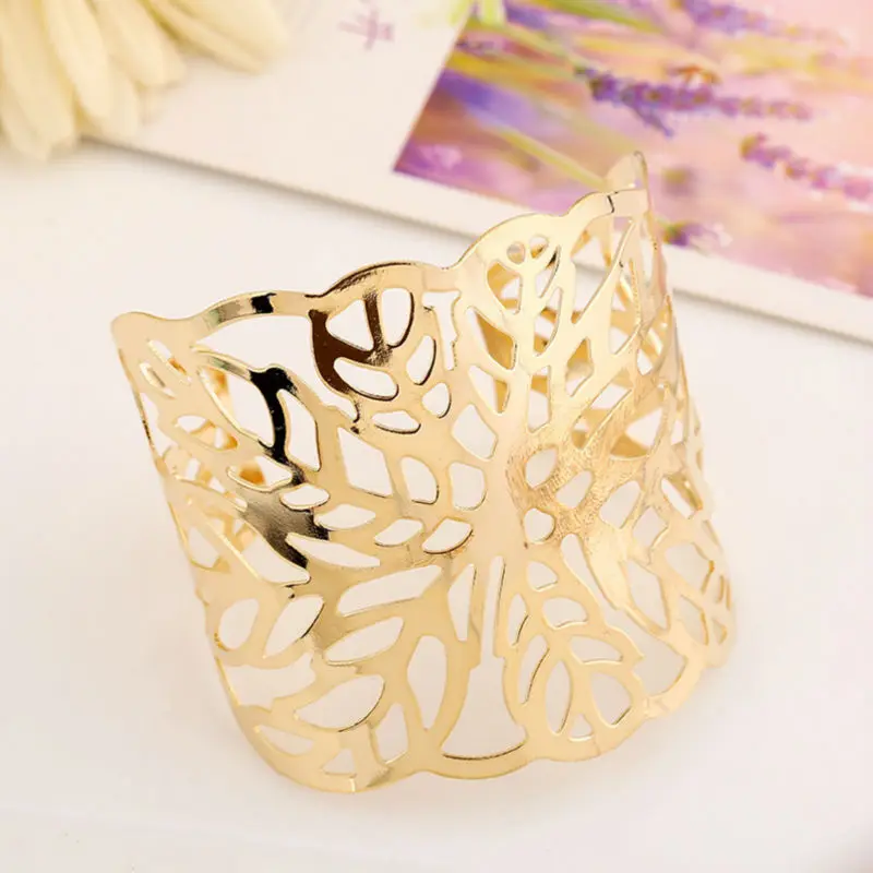 Женские широкие браслеты-манжеты и обручи металлические браслеты с вырезами в