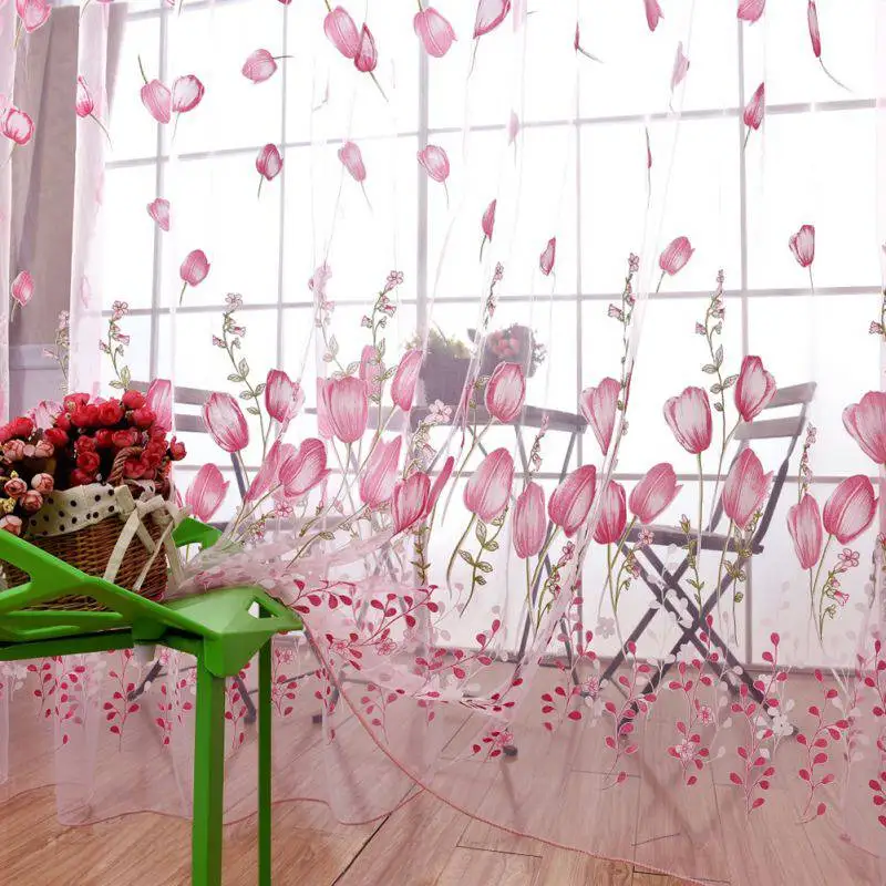 Оконные Занавески s прозрачная вуаль тюль для спальни гостиной балкона кухни