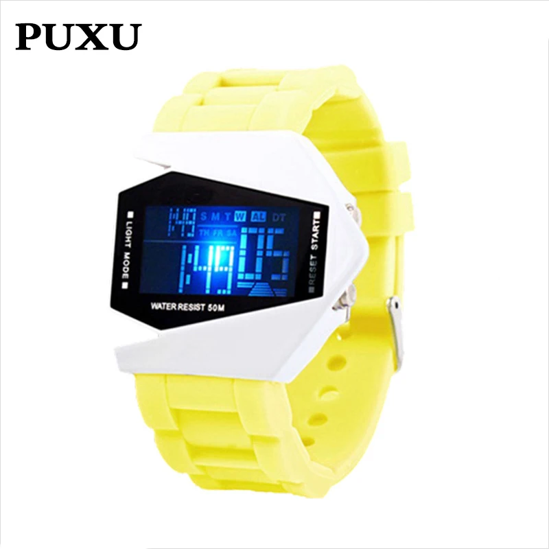 Children Safety Wristbands Boy Waterproof clock Men Women Fashion Luminous Electronic Student movement Wrist Watches Gift Hot Sa - Цвет: Yellow