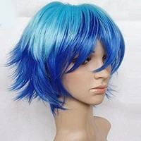 blue HAIRJOY синтетические волосы косплей парики короткий костюм парик 14 цветов - Цвет: blue