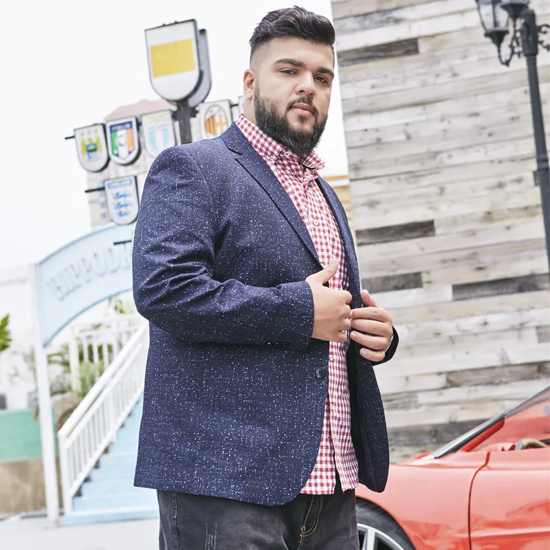 

2019 Spring and Autumn New Large Size Suit Men's Business Casual High Quality Blazer Fashion Men's Contrast Color Thin Suit