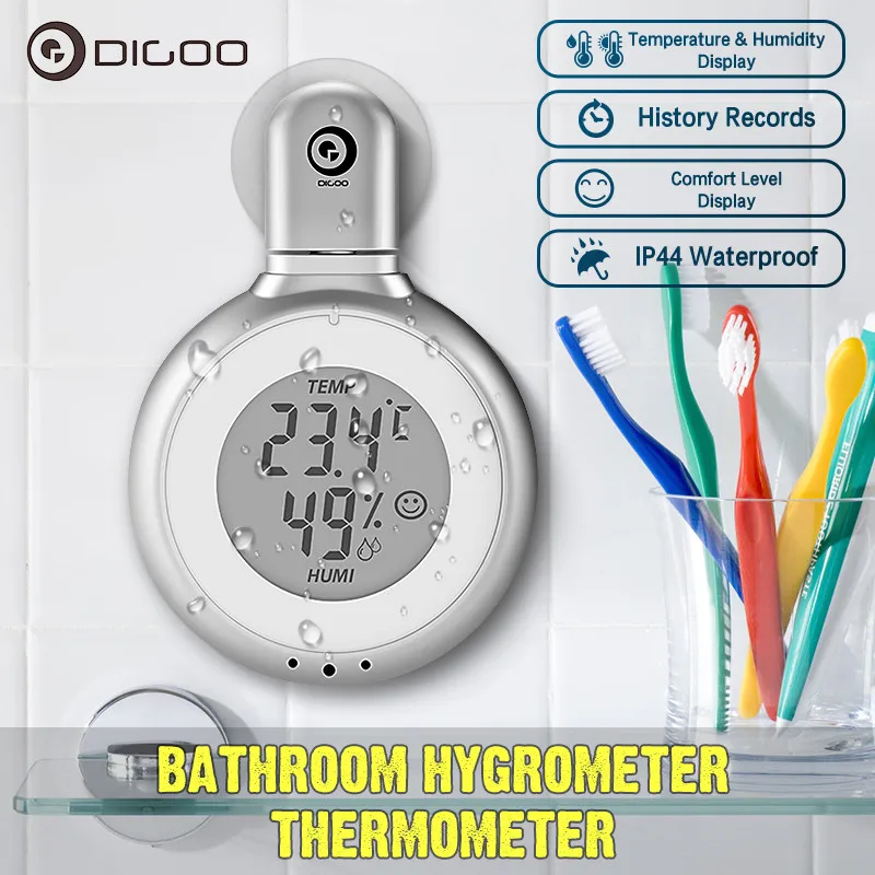 Digoo DG TB10 ЖК цифровой ванной гигрометр термометр водонепроницаемый датчик