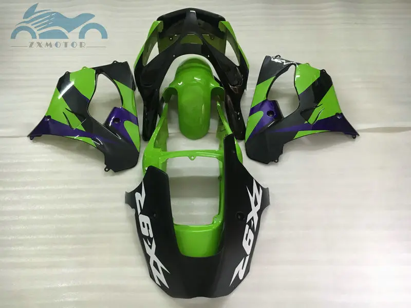 Мотоцикл ABS обтекатель наборы для Kawasaki Ninja ZX9R обтекатели комплект 2002 2003 ZX 9R 02 03 Зеленый Черный Запасные части корпуса