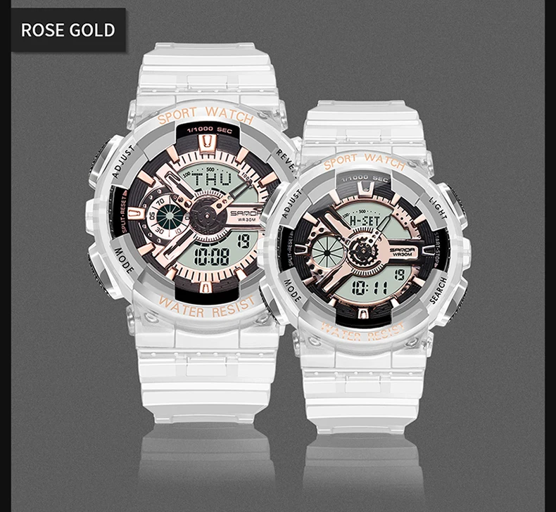Relojes deportivos de hombre SANDA пара Многофункциональный водонепроницаемый светодиодный цифровые часы мужские G стиль спортивные водонепроницаемые wris