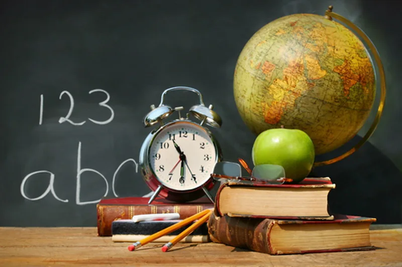 Art Fabric School Globe Clock Book Backdrops For Photography Background Newborn Themes | Электроника
