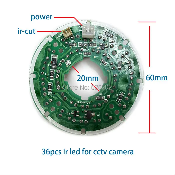 Высококачественные 36 шт. ИК-светодиодов для водонепроницаемой купольной камеры