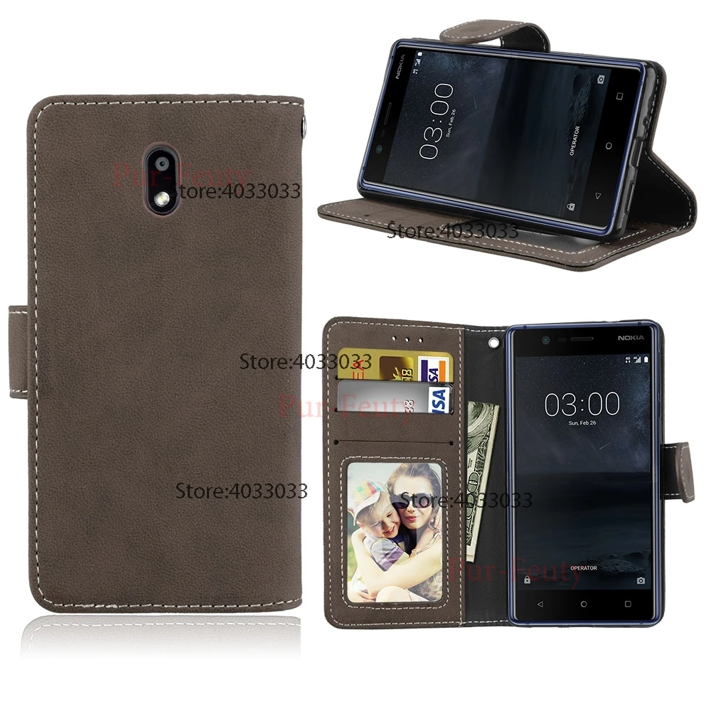 Flip Case for Nokia 3 TA-1032 TA-1020 Phone Leather Cover Global Dual TA 1032 Luxury Wallet Silicone | Мобильные телефоны и