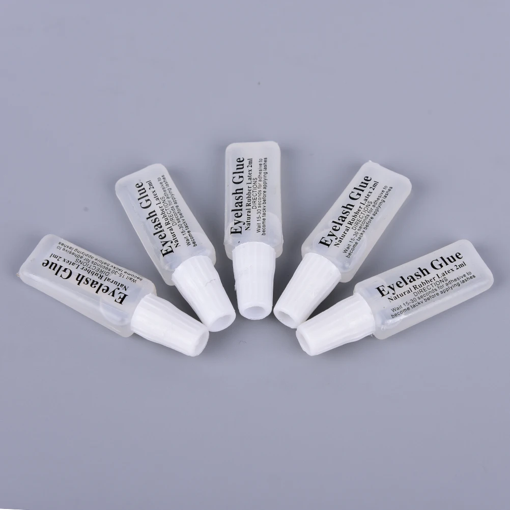 5 шт. 2 мл портативный прозрачный клей для накладных ресниц Мини нетоксичный