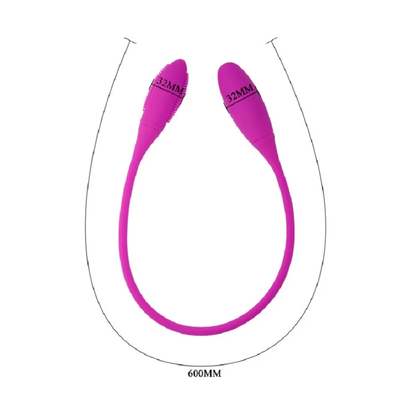 Силиконовый вибратор Pretty Love 7 скоростей двойная вибрация зарядка от USB для точки G