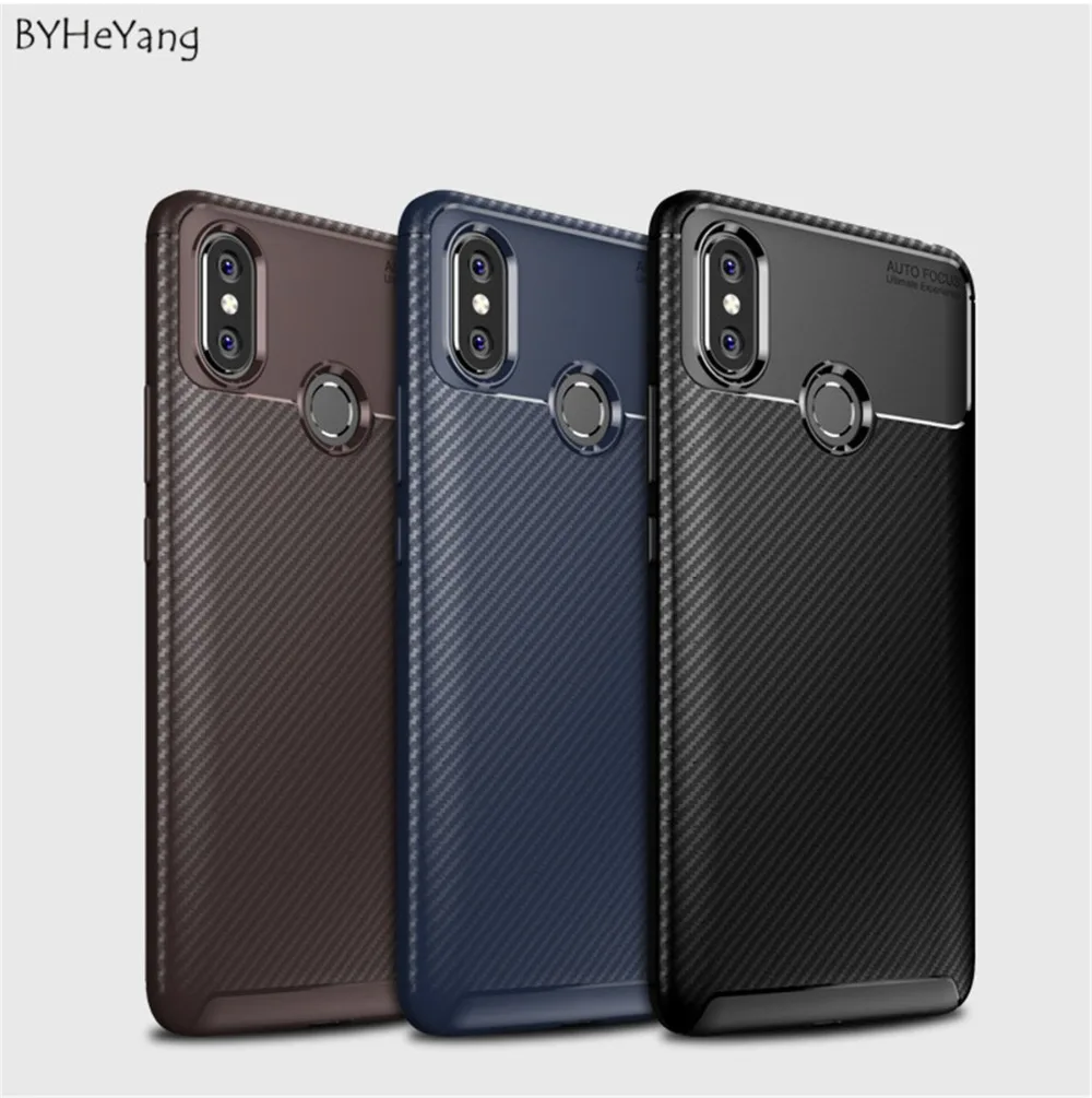 BYHeYang для Xiaomi Mi Max 3 чехол мягкий силиконовый тяжелый ударопрочный углеродный
